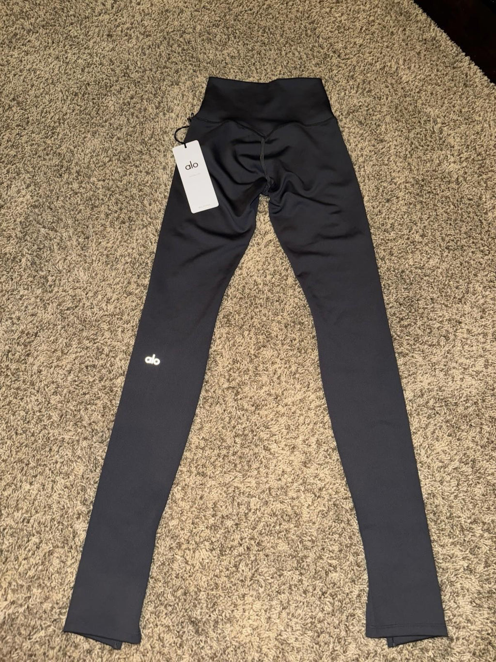 Alo Pants Anthracite Gray Size XXS Airlift High-Waist Elongated Flared-Fit NEW