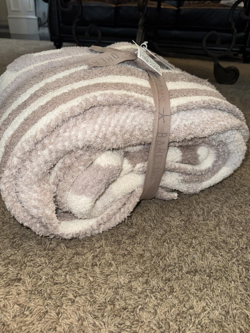 NEW $198 BAREFOOT DREAMS CozyChic Throw Blanket Prismatic 54” X 72” NWT