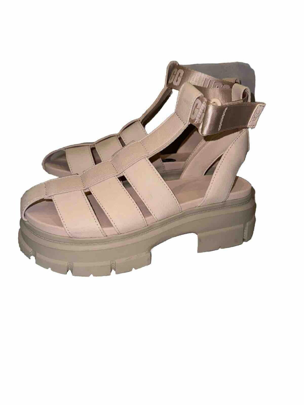 UGG ASHTON STRAPPY ROSY BEIGE GLADIATOR SANDALS