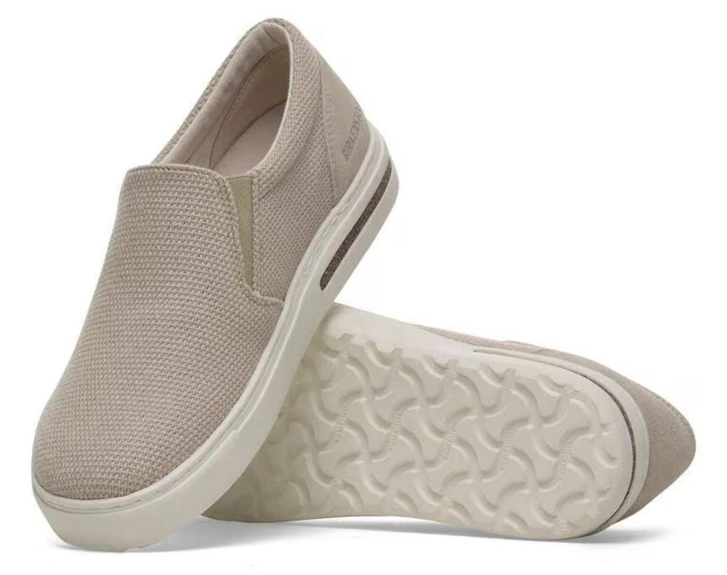 Birkenstock Oswego Beige Canvas/Suede Shoes Sandcastle Size 43
