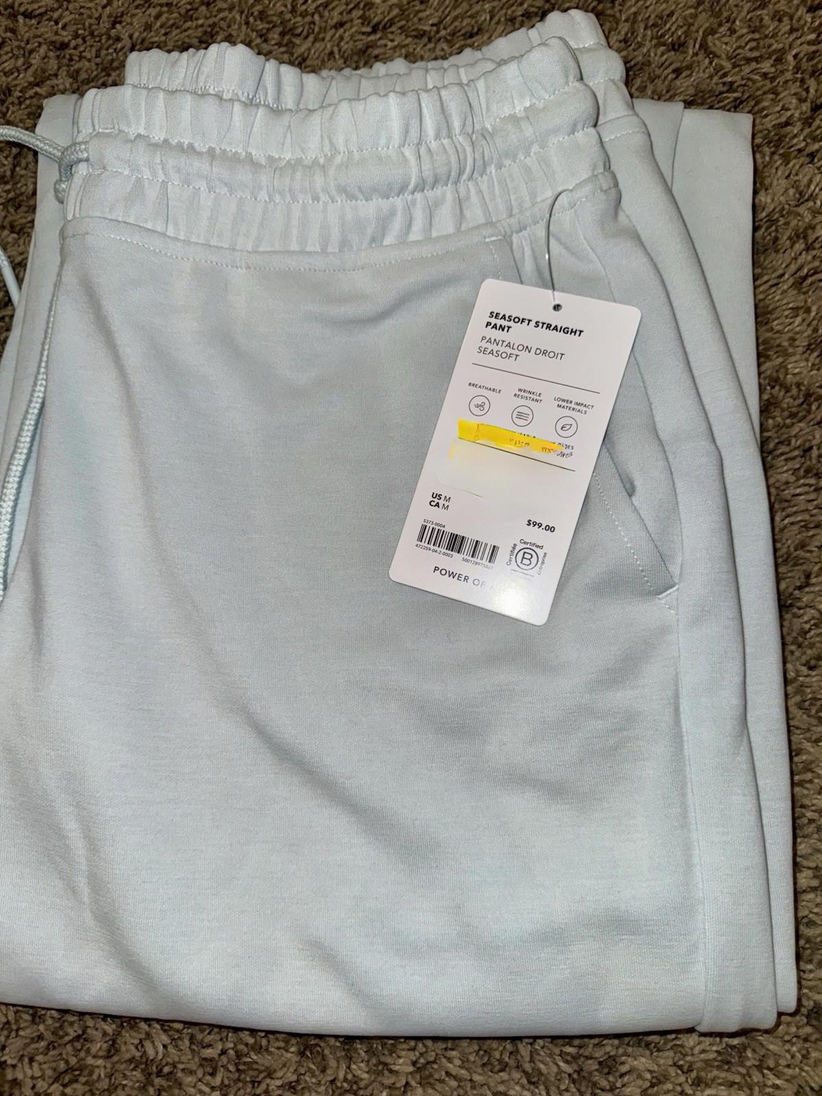 ATHLETA Seasoft Mid Rise Straight Pant Women's Size US M Light blue NEW!