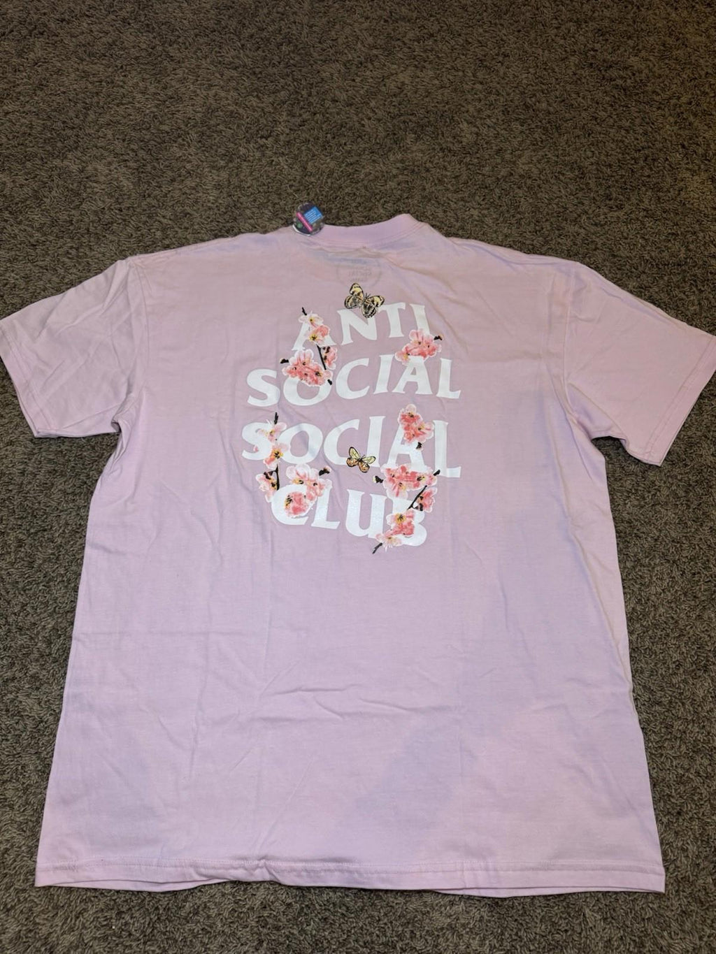 Anti Social Social Club Kkoch T-Shirt Men's Size XXL Pink Butterfly Tee NEW