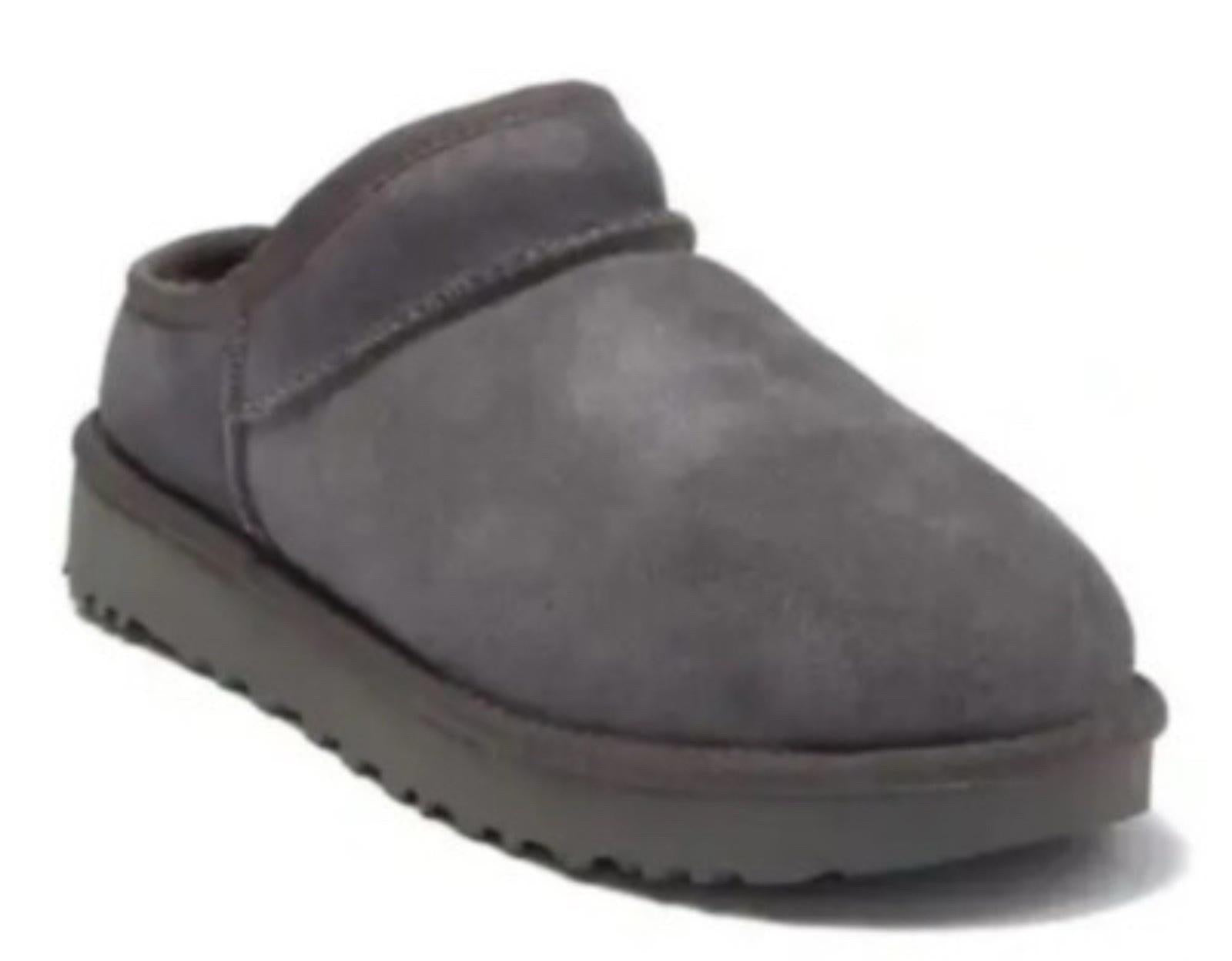 UGG Women’s Sz 8 M/EUR 39  CLASSIC SLIPPER Grey Wool Blend Lining MSRP $130 NEW