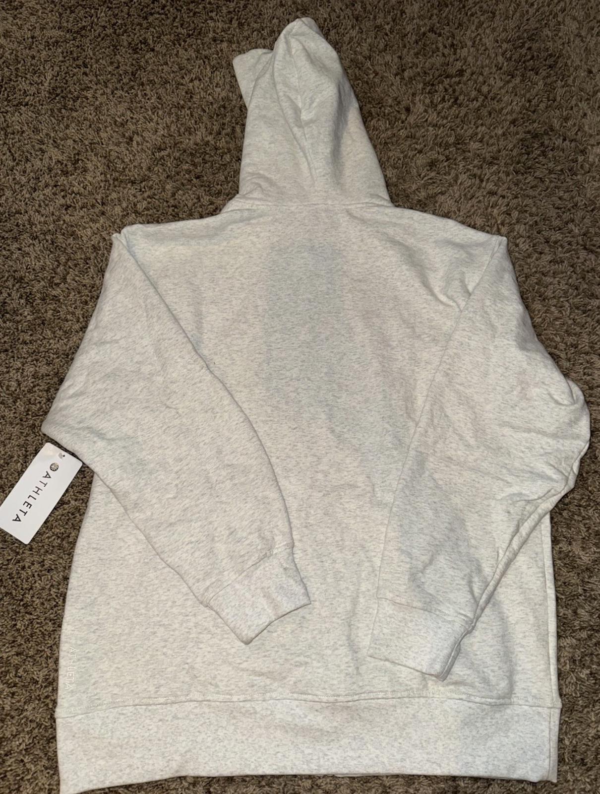 NEW ATHLETA Forever Fleece Oversized Jacket Women's Medium Heather Grey