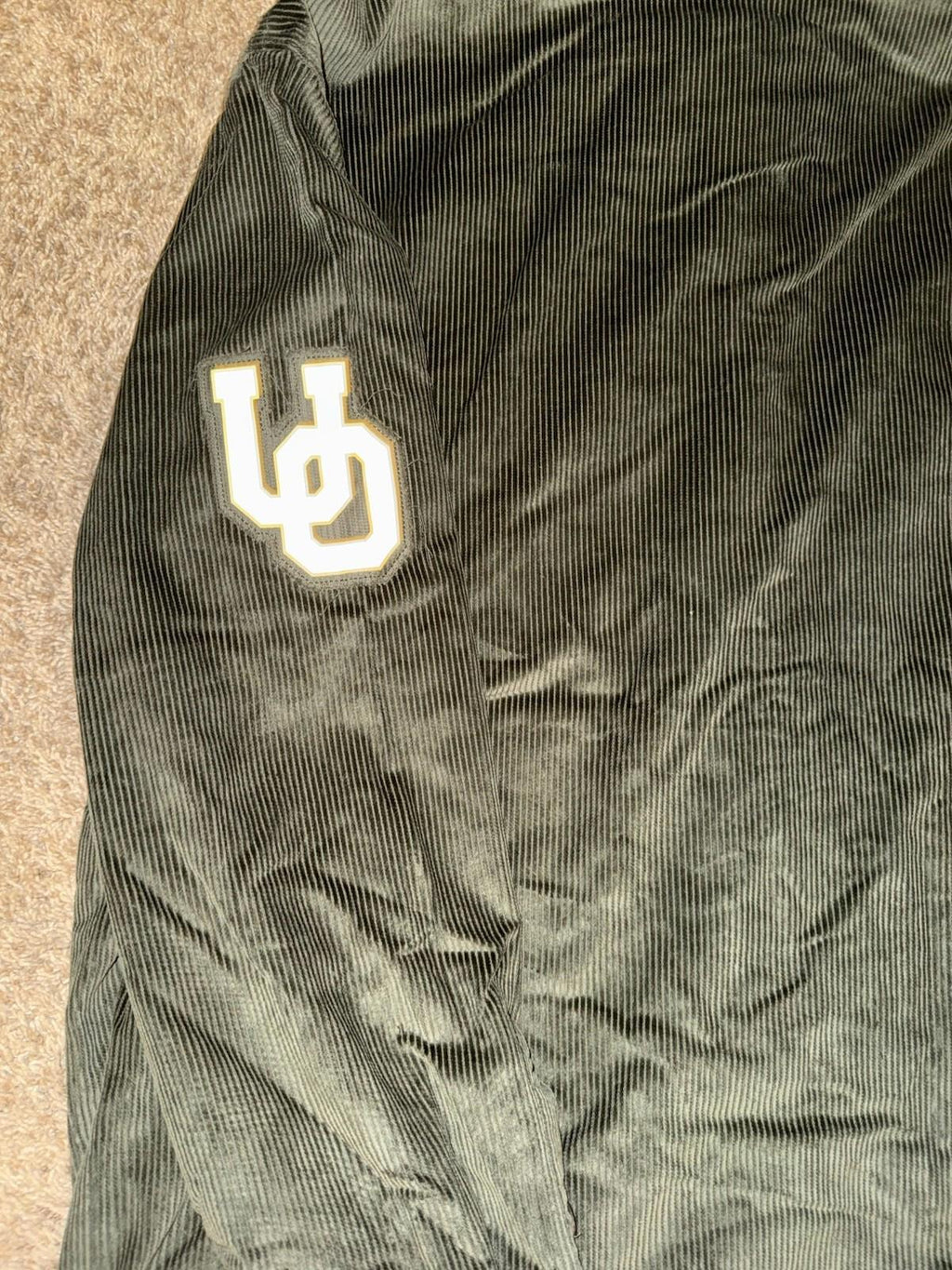 2XL Darius Rucker Collection by Fanatics Olive Oregon Ducks Corduroy Shacket NEW