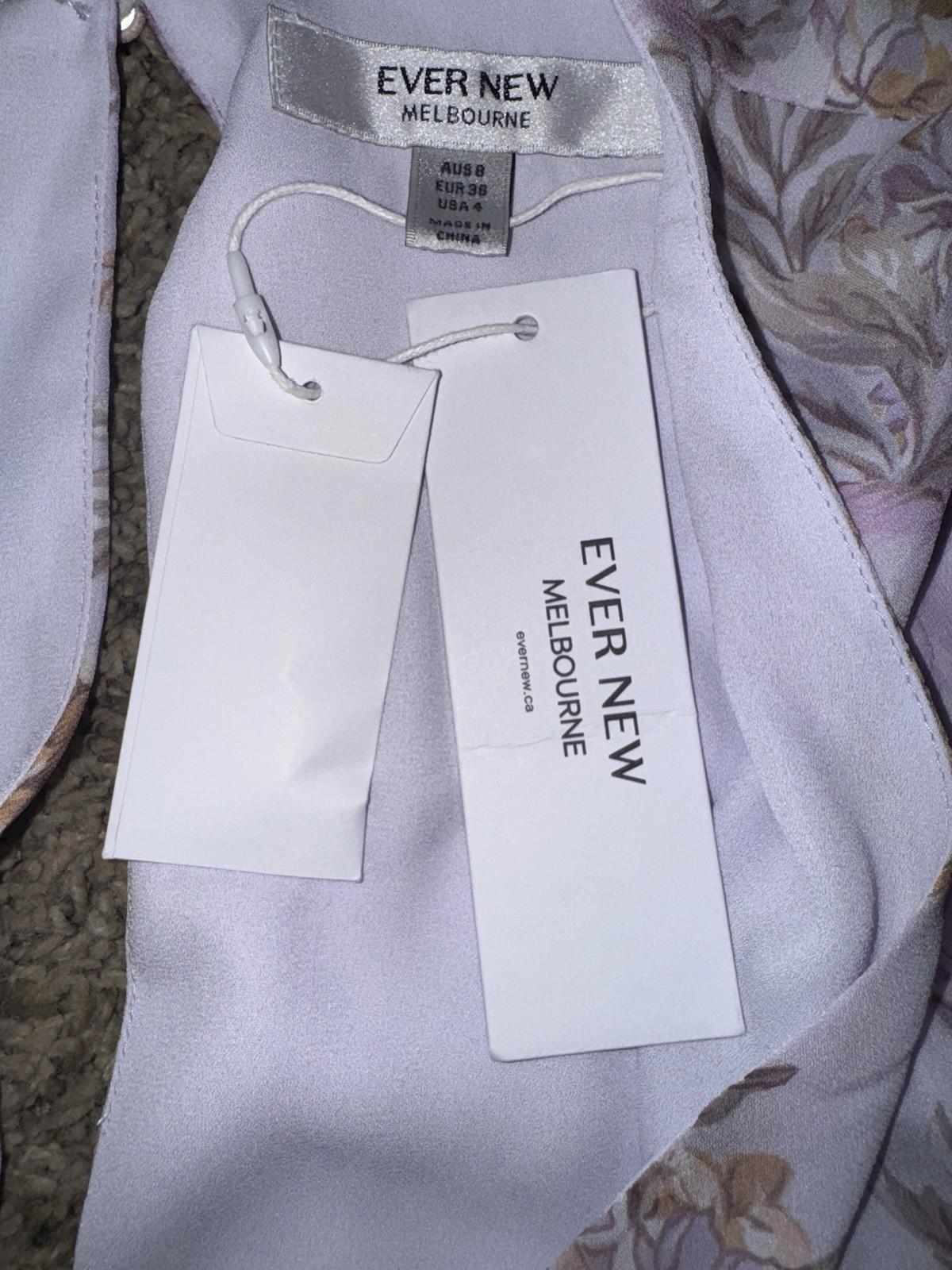 EVER NEW Purple Athena floral Dress Retail $200 Price $124 Sz 4 NEW!