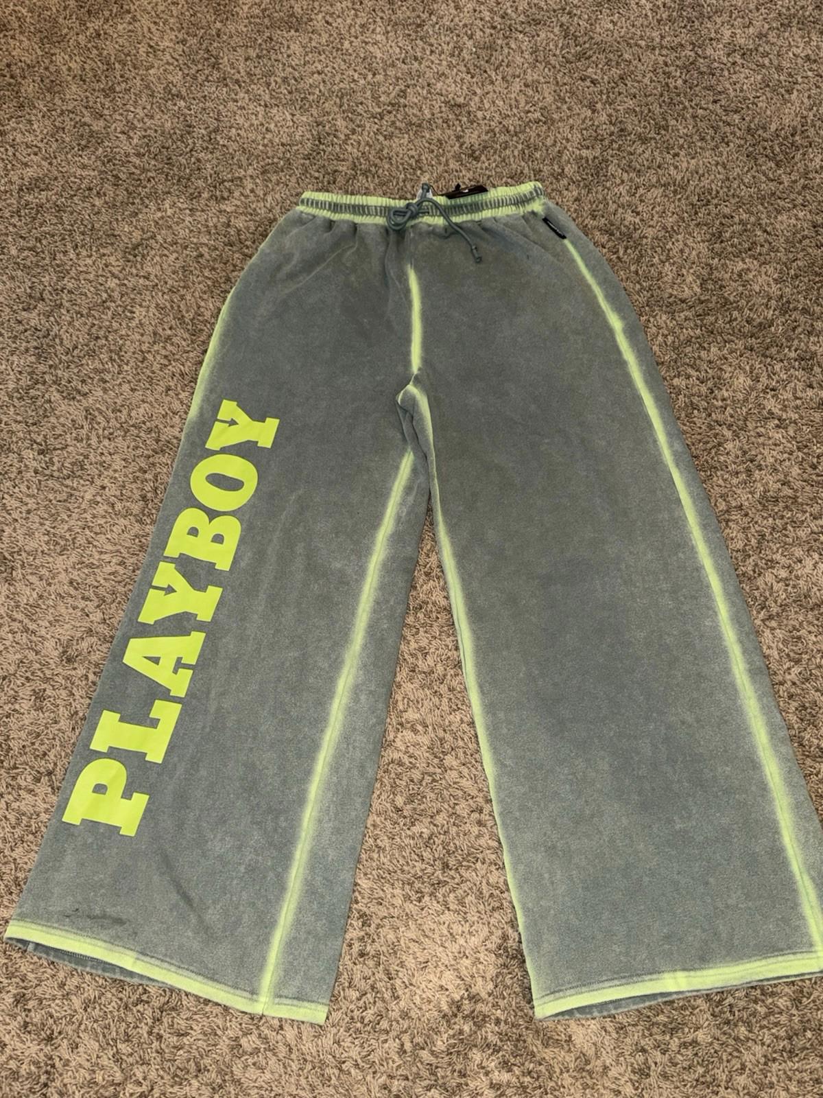 RARE Playboy X Missguided NEW Spray Effect XL Logo Sweatsuit Tracksuit NEW!