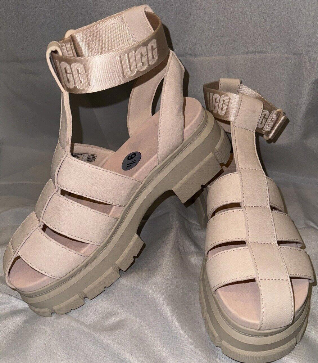 UGG ASHTON STRAPPY ROSY BEIGE GLADIATOR SANDALS