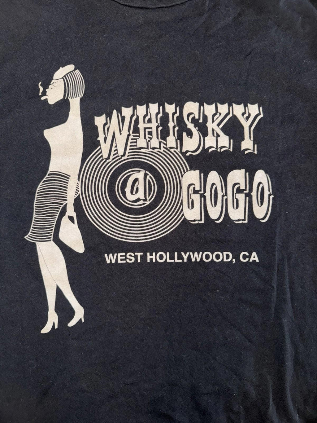 RETROBRAND Whiskey A Go Go Black Tee Medium NWOT