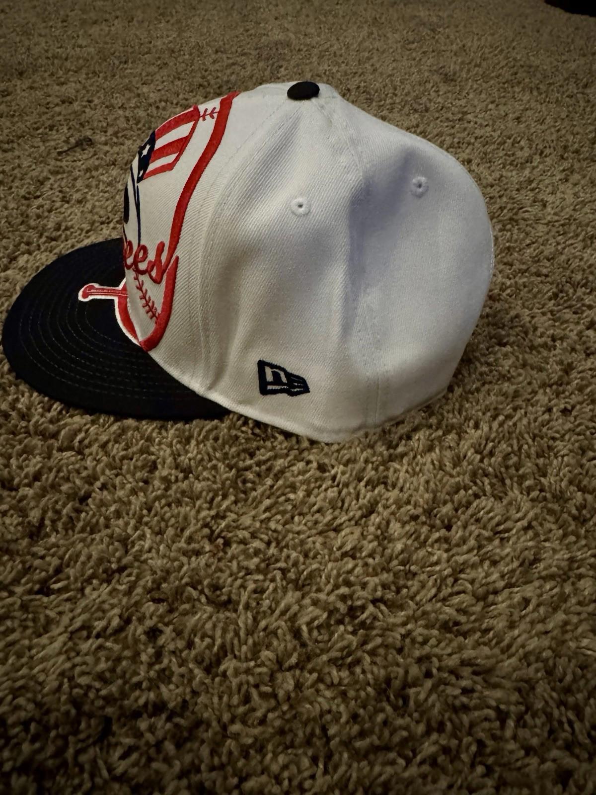 New Era 9fifty White New York Yankees Hat Cap Big Logo Embroidered Logo SnapBack