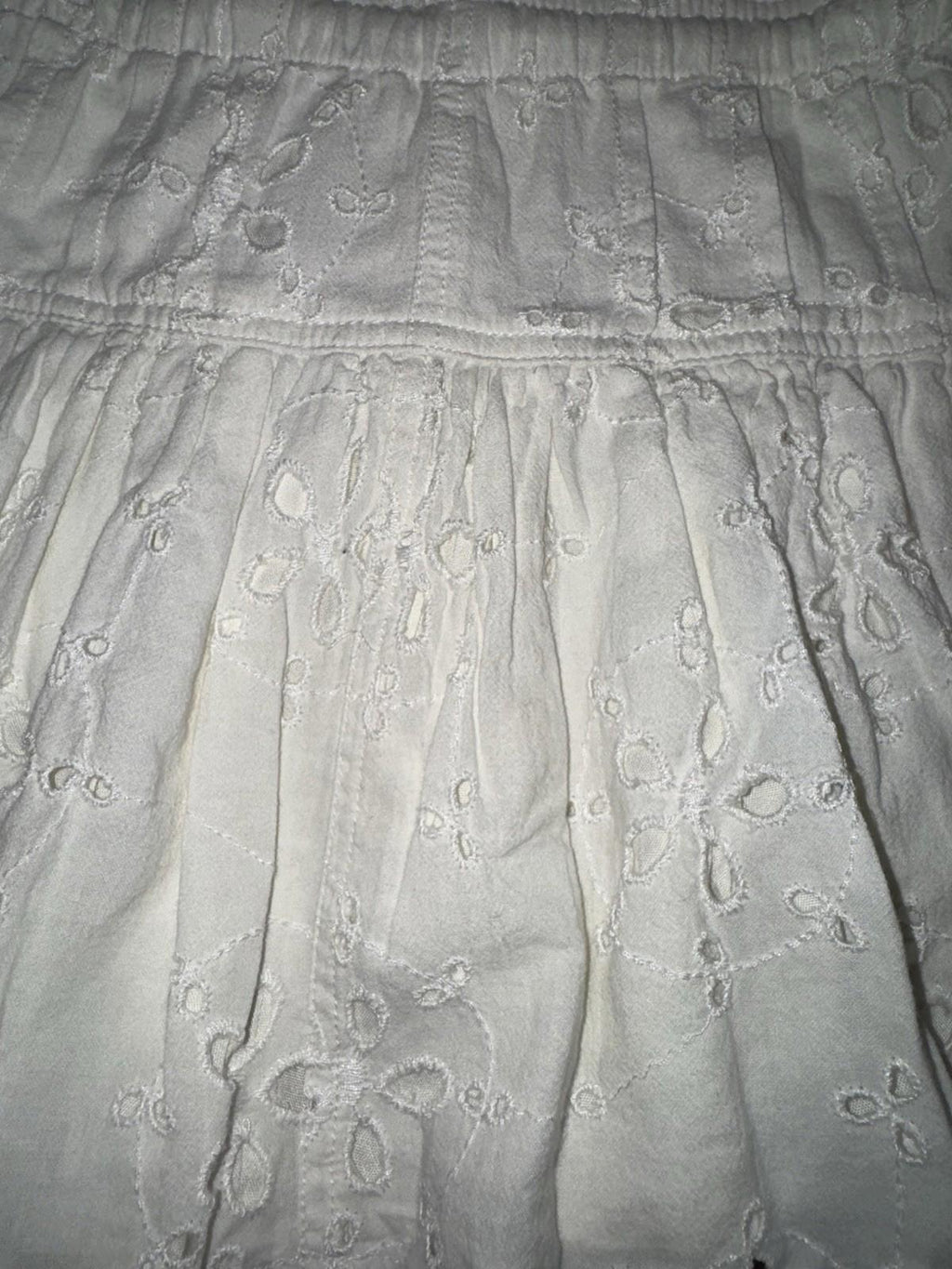 Free People Roselle Eyelet Mini Skirt in Ivory Size XS NWT