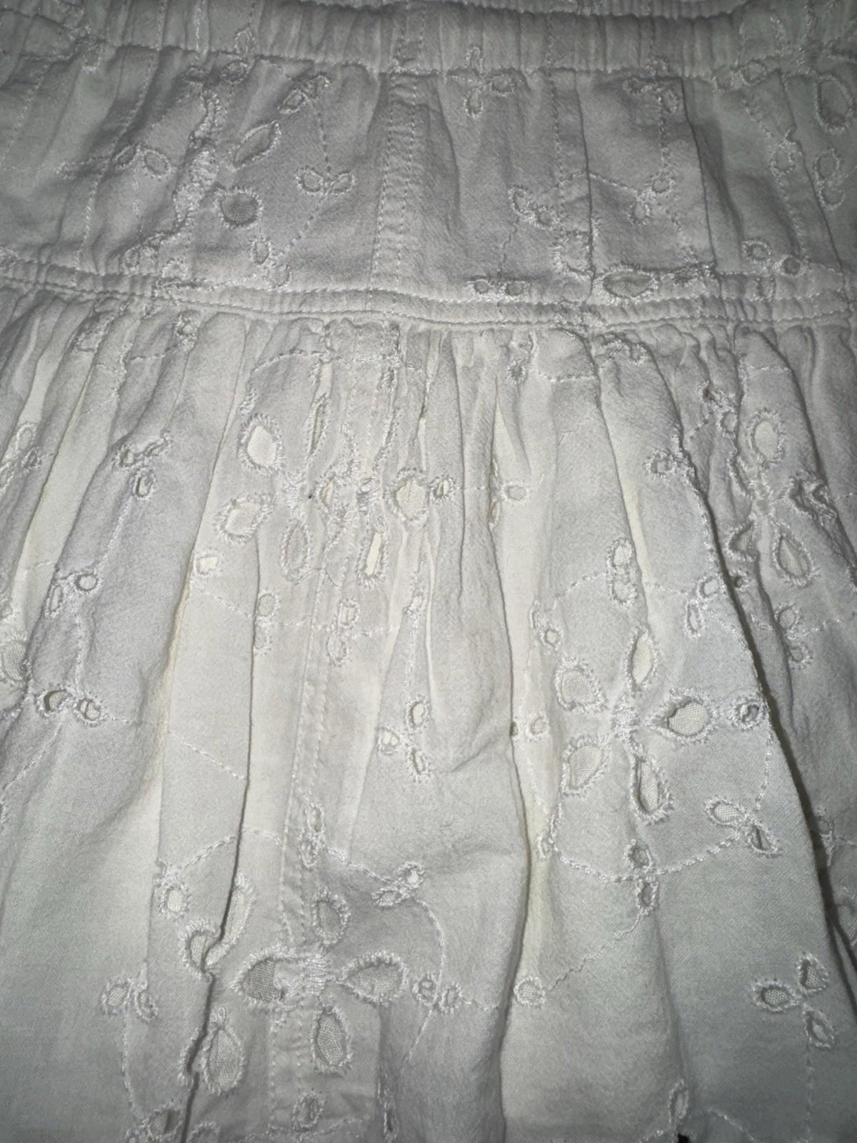 Free People Roselle Eyelet Mini Skirt in Ivory Size XS NWT