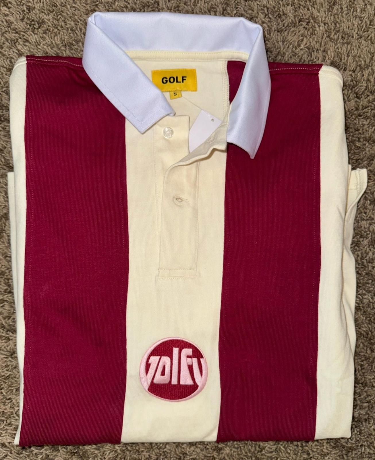 Golf Wang Golfy Striped Red Combo Rugby Shirt Size - Small NWOT