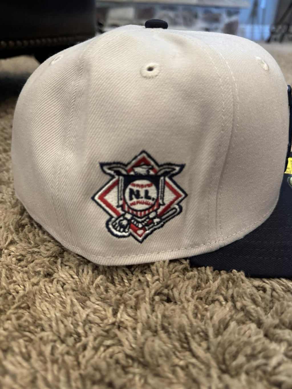 NEW LA Dodgers New Era Khaki/Black Fourth of July 59FIFTY Fitted Hat Size 7