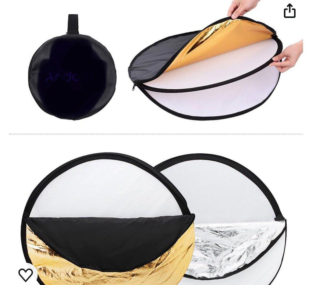 Ombar 24”/60 Cm 5-in-1 Photo Studio Multi-Disc Collapsible Light Reflector NEW