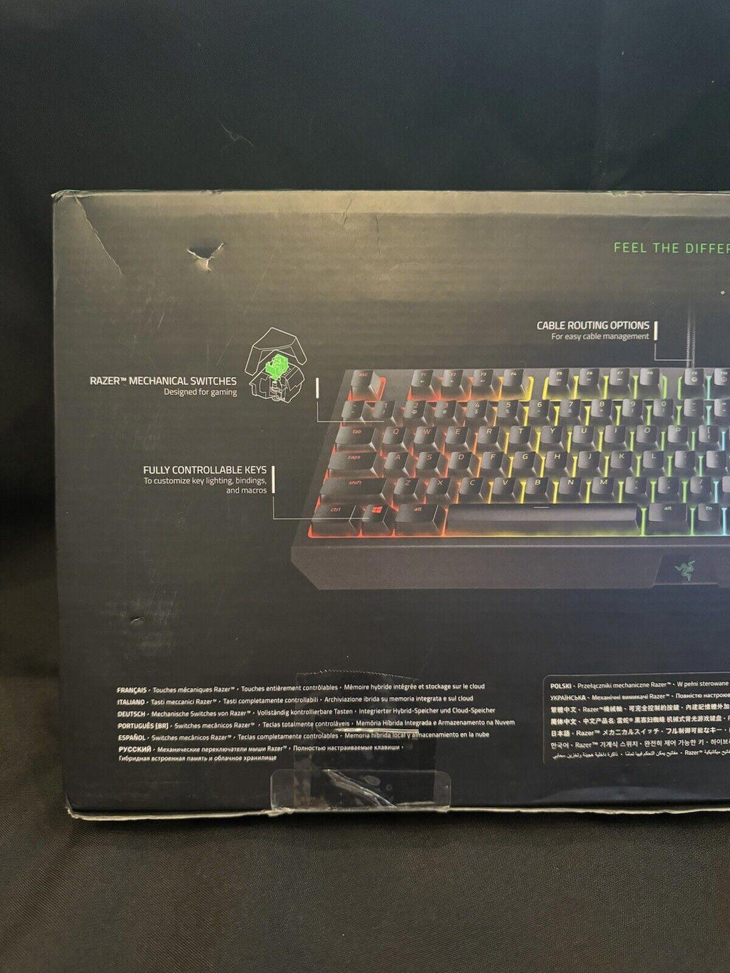 Razer BlackWidow Chroma V2 Mechanical Green Switch Gaming Keyboard - Black...