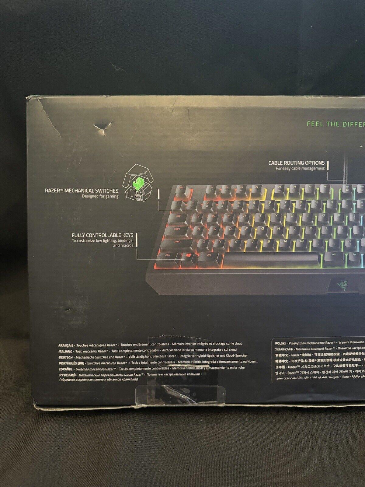 Razer BlackWidow Chroma V2 Mechanical Green Switch Gaming Keyboard - Black...
