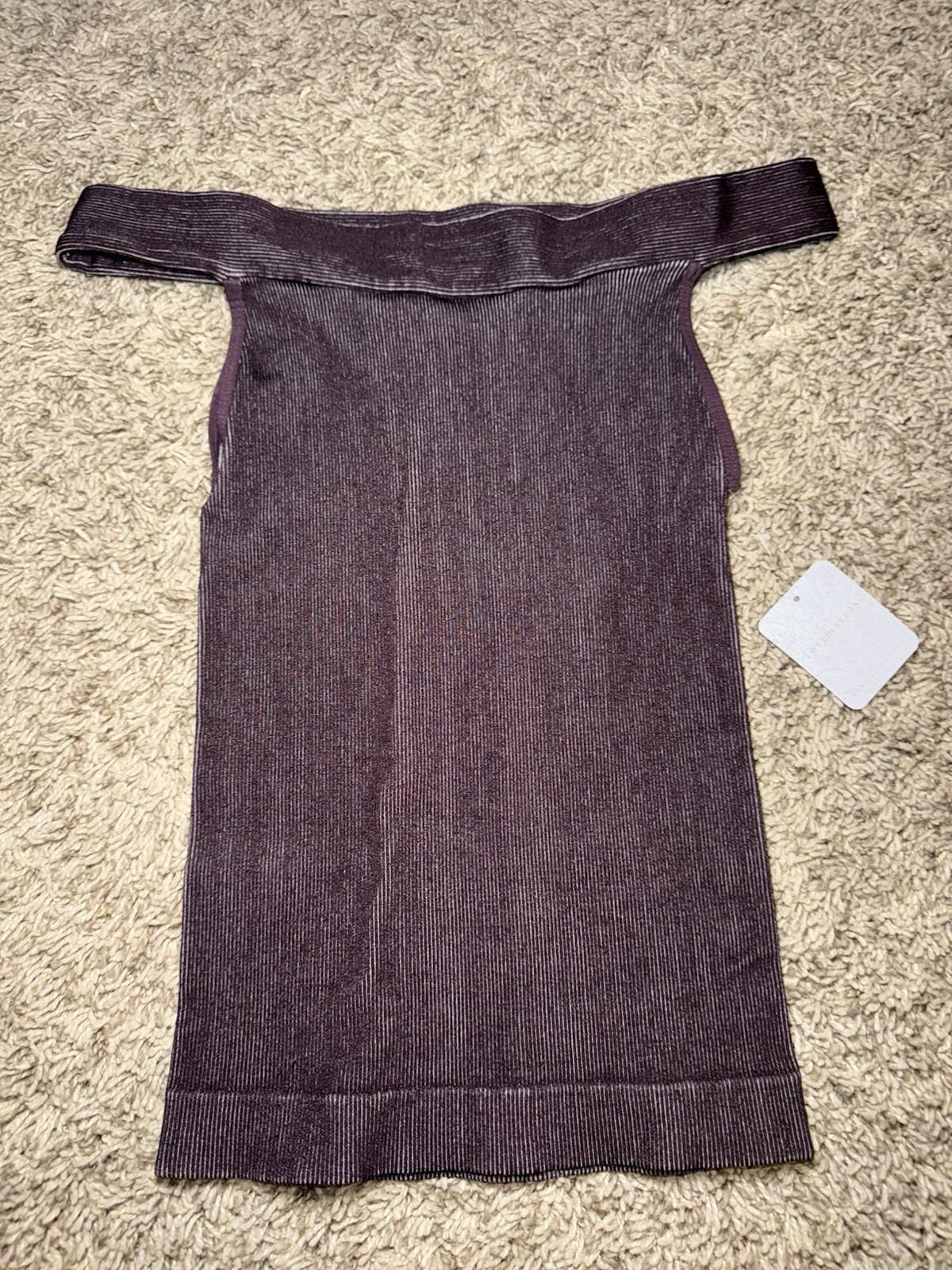 NEW Free People off the shoulder Ribbed Tank in chocolate Merlot Color XS / S
