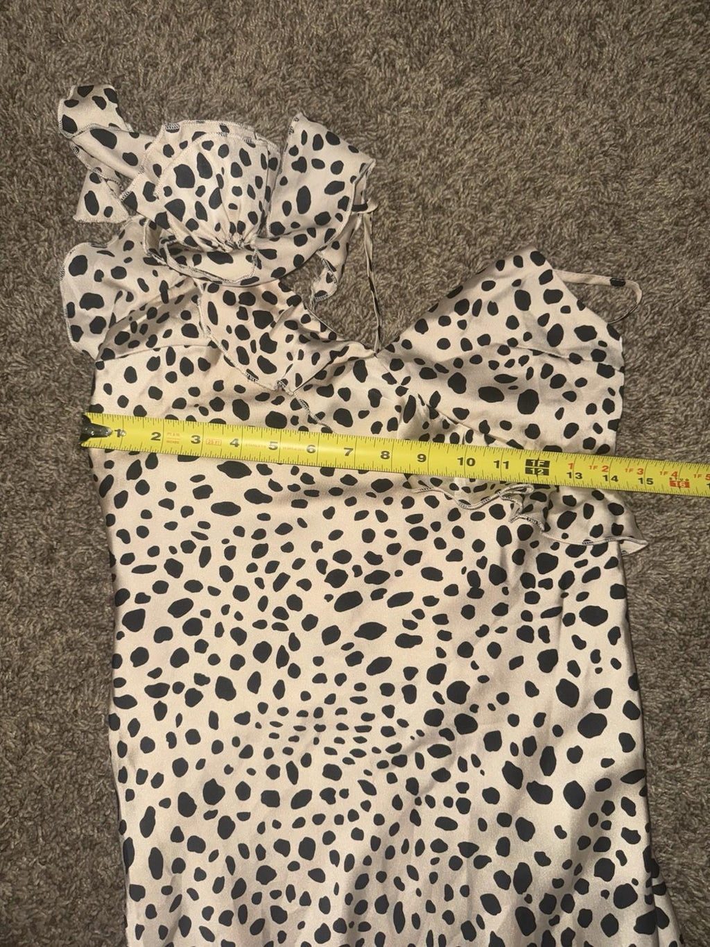 NWOT Shein  leopard print  asymmetrical midi Dress Boho size