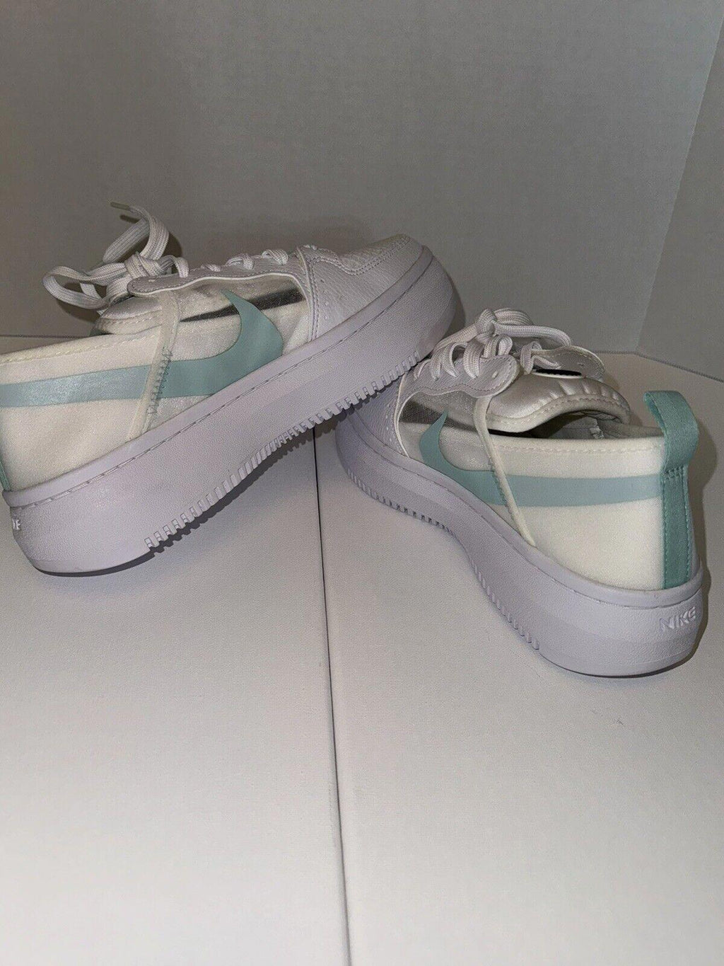 Nike Court Vision Alta TXT White Green Sneakers Wmn Size 9.5