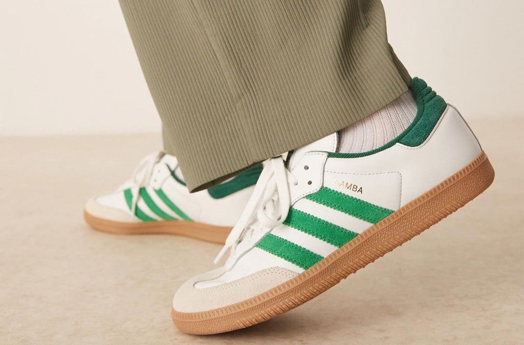Adidas Samba OG shoe "Cloud White/Collegiate Green” 9 M NEW!