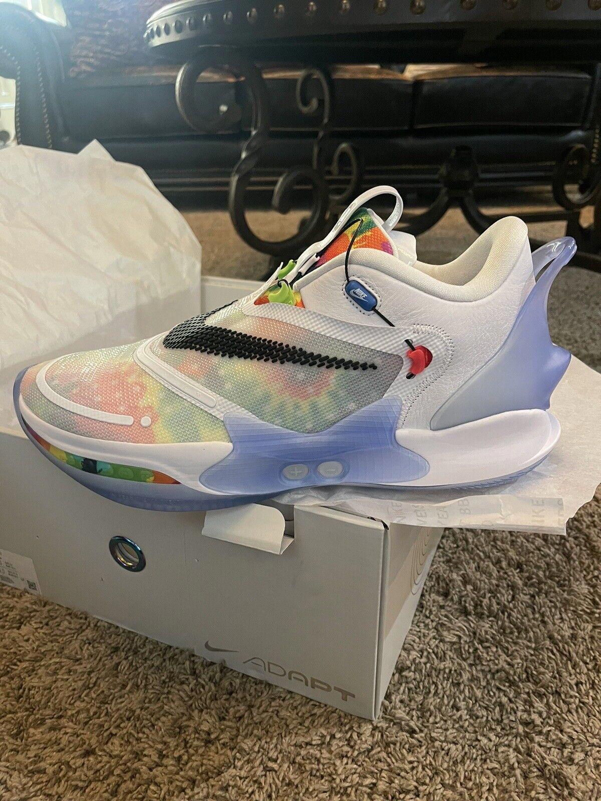 Sz 14 Nike Adapt BB 2.0 TieDye Auto Lace tighten USB Charger