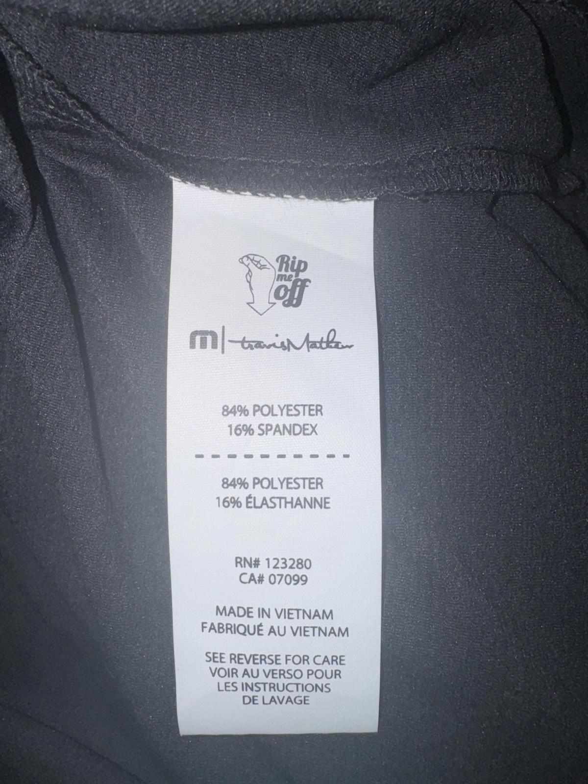 Travis Mathew Shirt Mens Small Black Scenic Vista Active Performance Tee NWT