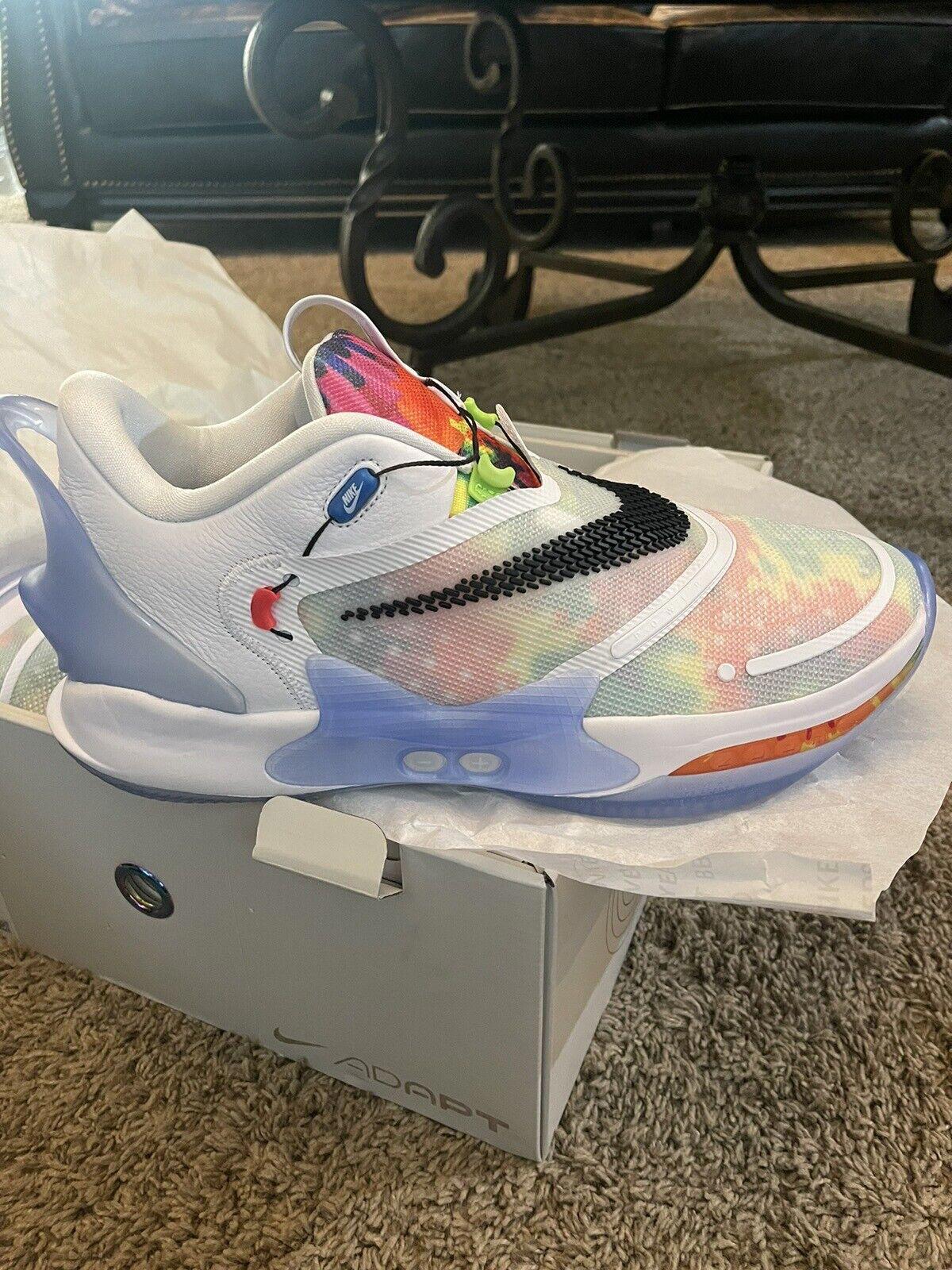Sz 14 Nike Adapt BB 2.0 TieDye Auto Lace tighten USB Charger