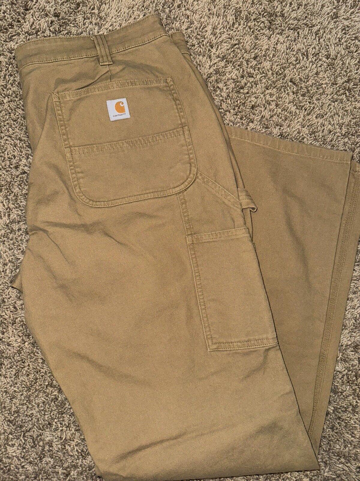 Carhartt Women Rugged Loose Fit Canvas Pant Khaki 16 Reg