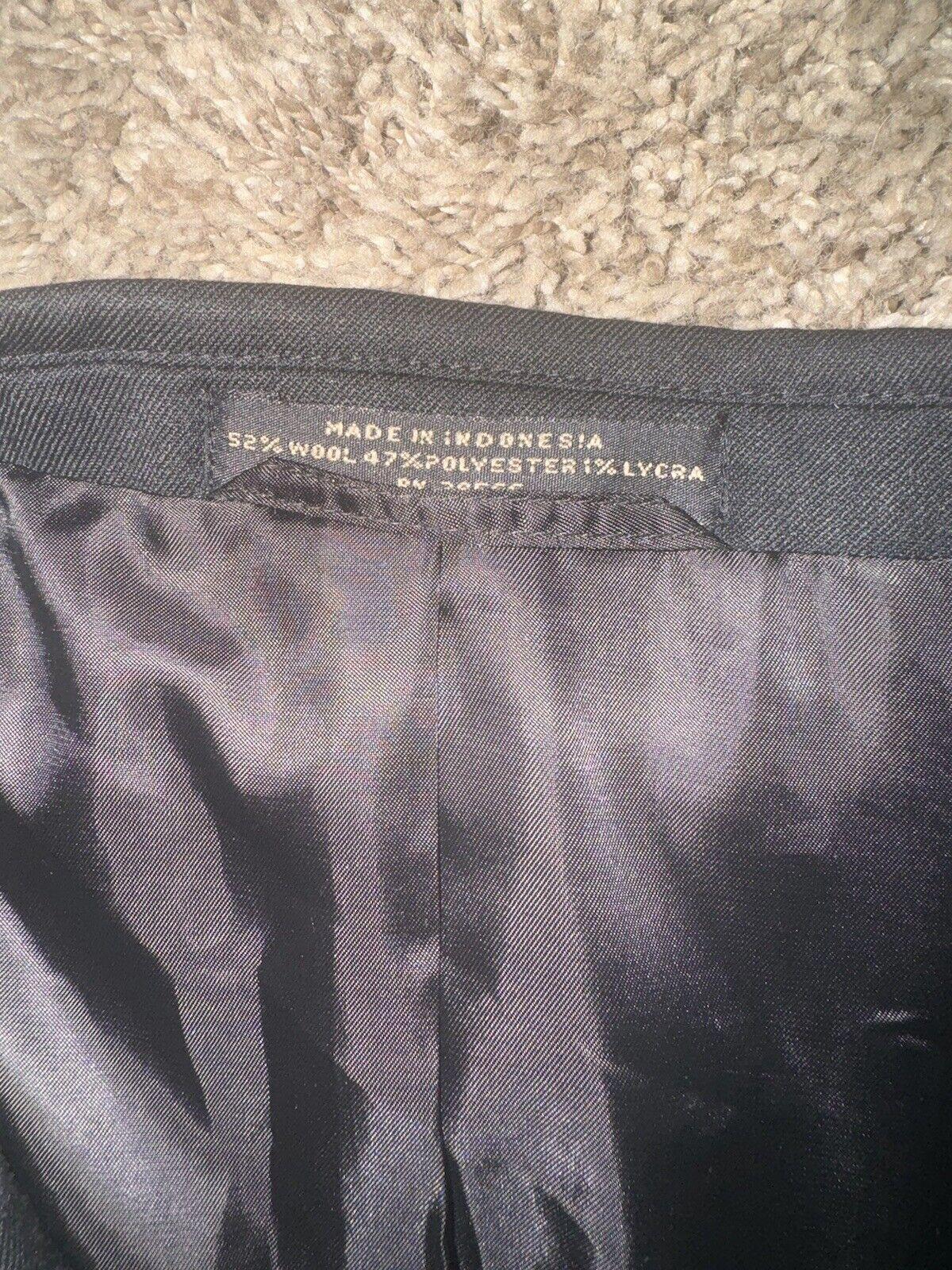 EISENBERG Sport Coat Two Button Jacket 56 Black Suit Coat