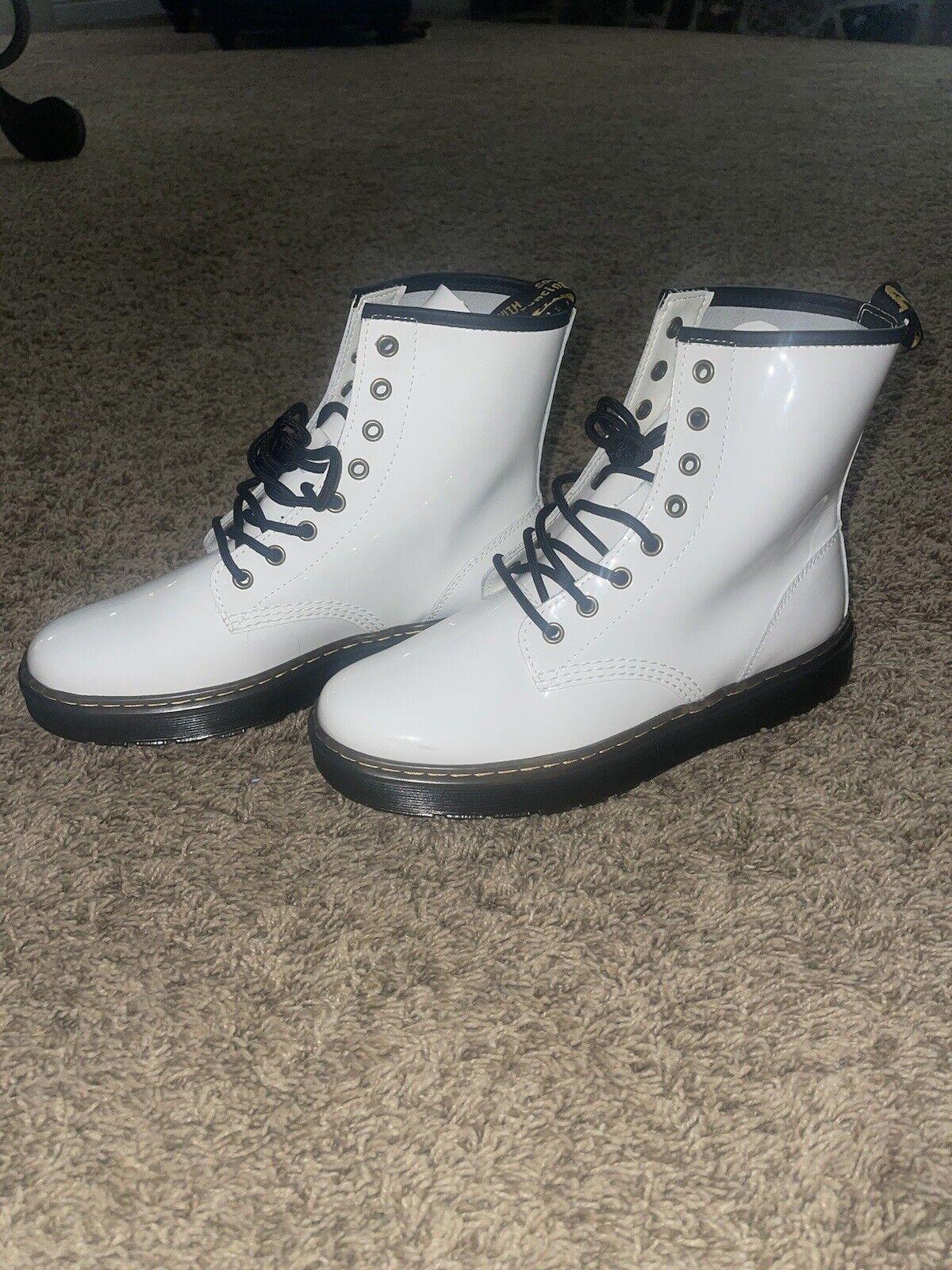 Doc Dr. Martens White Leather Zavala Men’s 9 Womens 10 NEW!