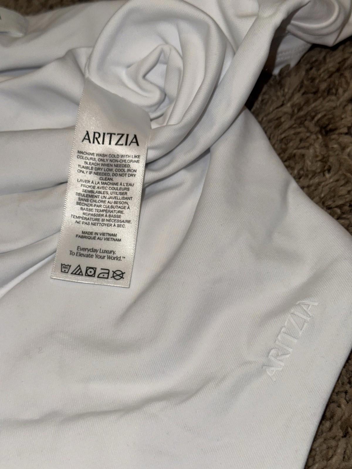 Aritzia - Original Contour Squareneck Bodysuit XS Bright White NWT