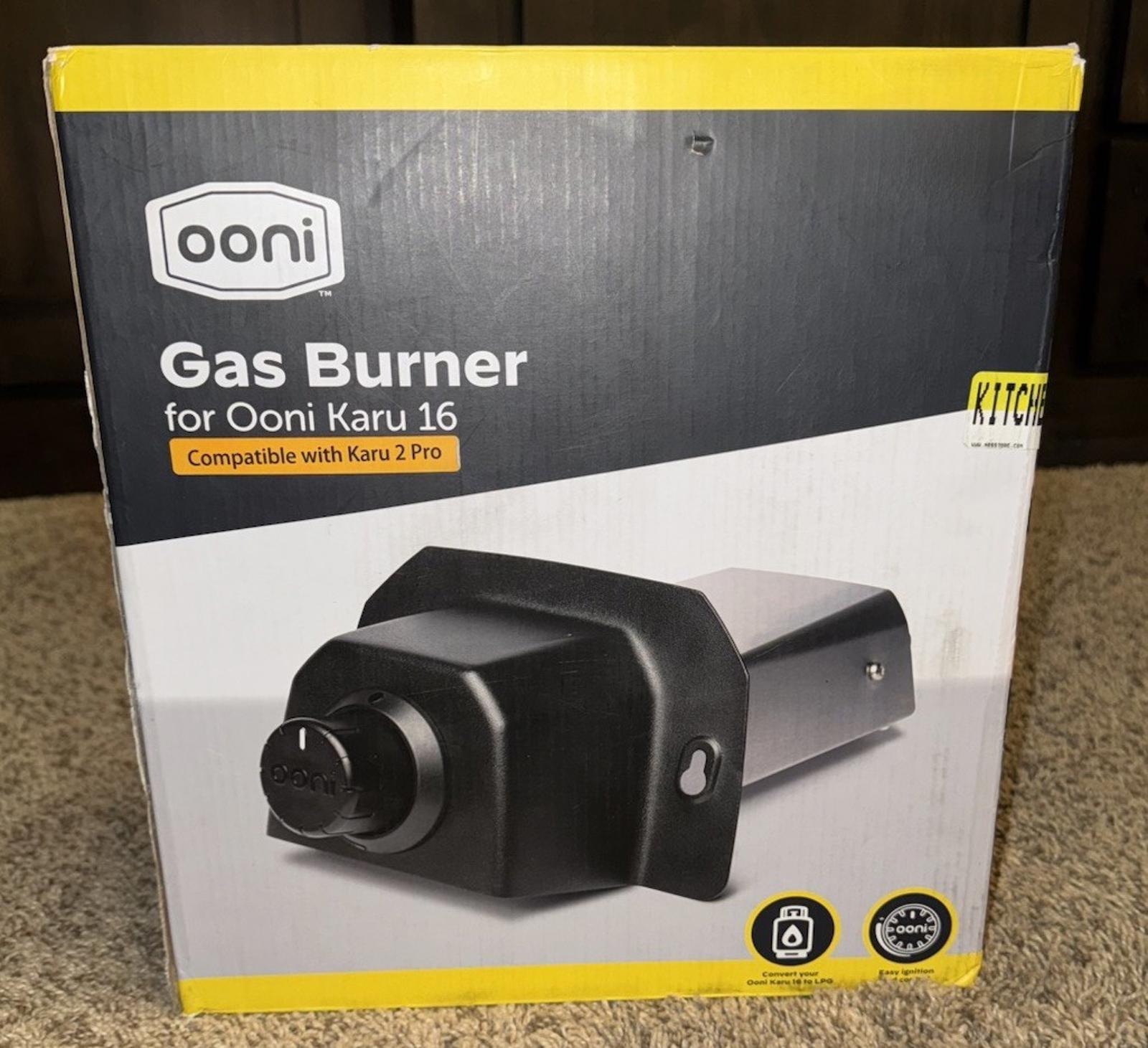 Ooni Brand Propane Gas Burner for Karu 16 Pizza Oven. NEW MSRP $170