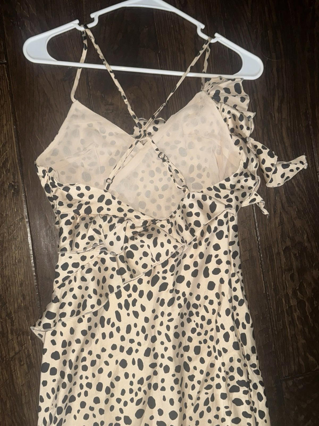 NWOT Shein  leopard print  asymmetrical midi Dress Boho size