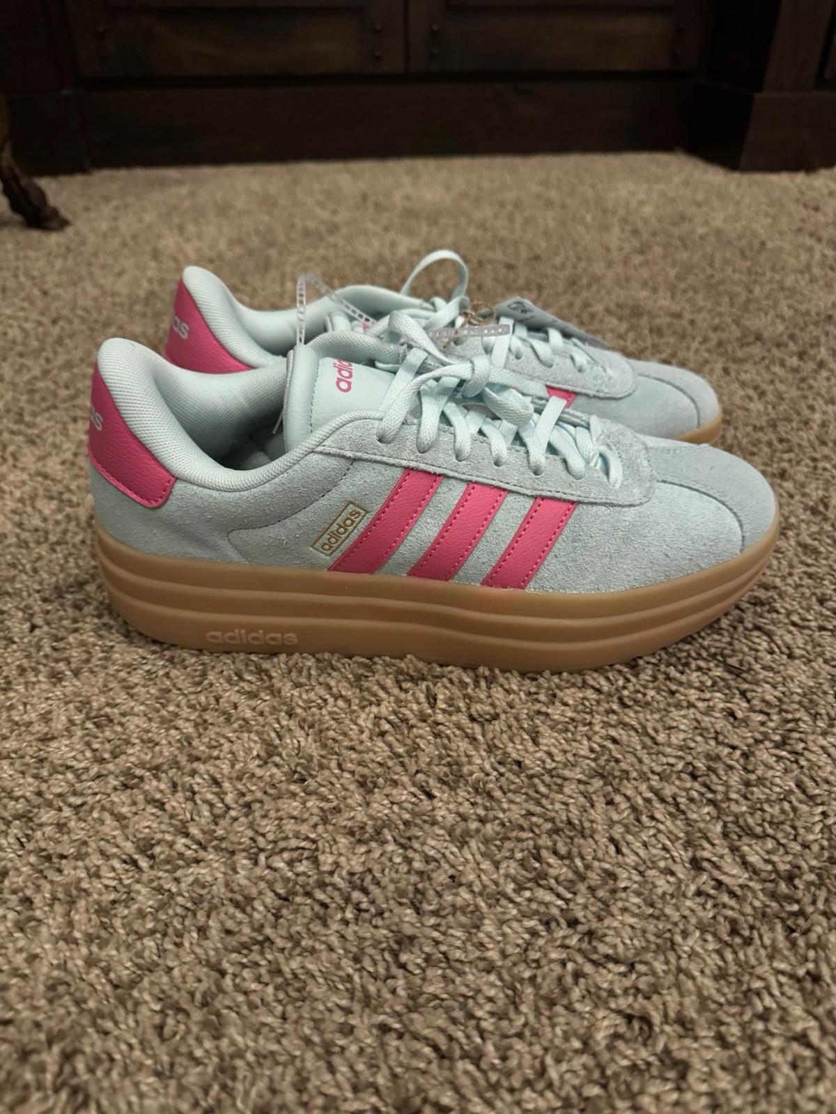 Adidas VL Court Bold Women's Athletic Shoe Sneakers Trainers Mint / Pink / Gum