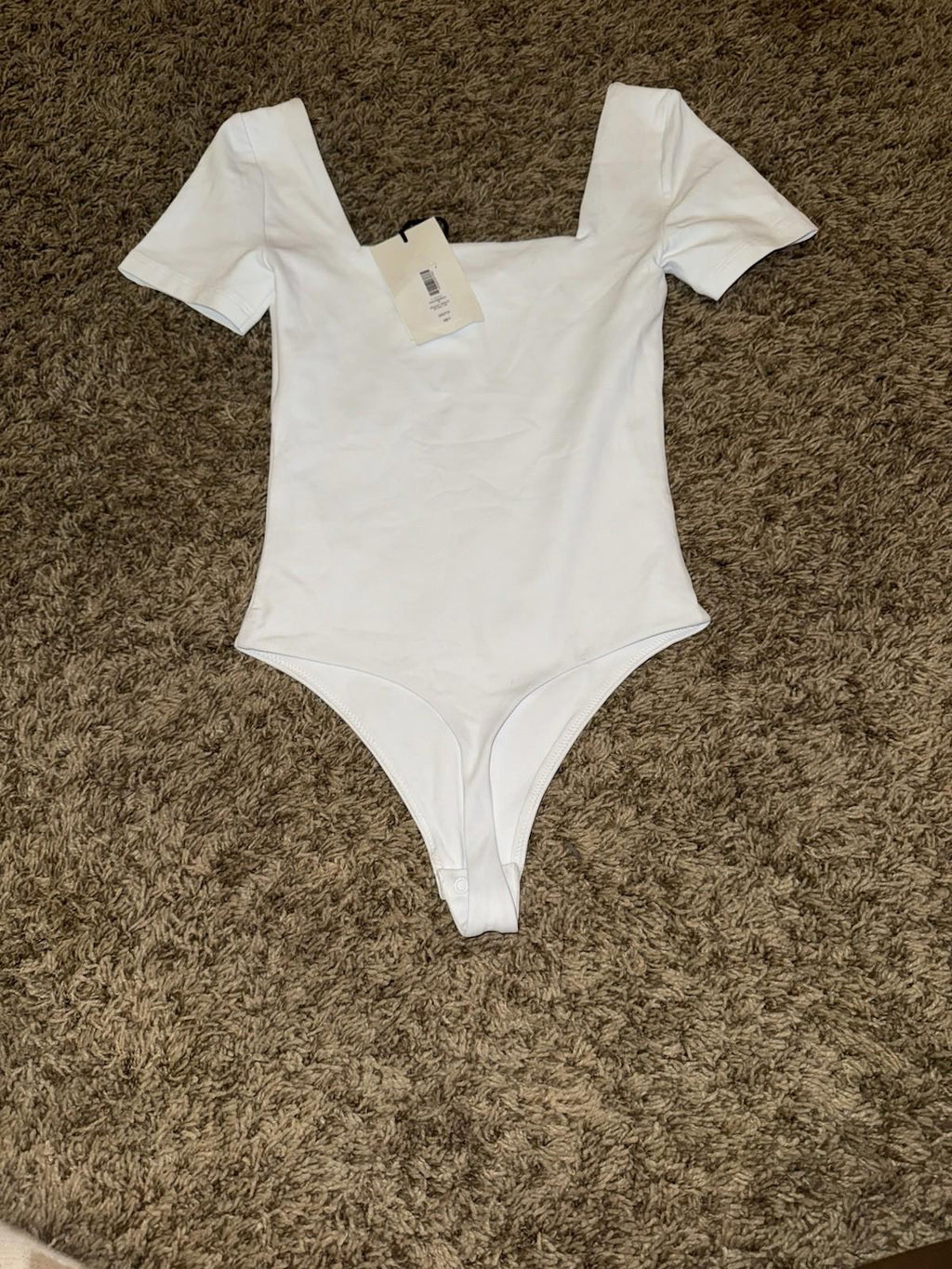 Aritzia - Original Contour Squareneck Bodysuit XS Bright White NWT