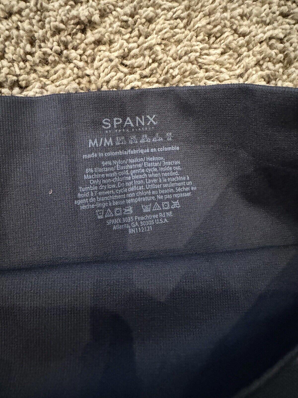 Spanx Look at me Now Leggings Womens M Blue Camouflage Compression Pants NEW!