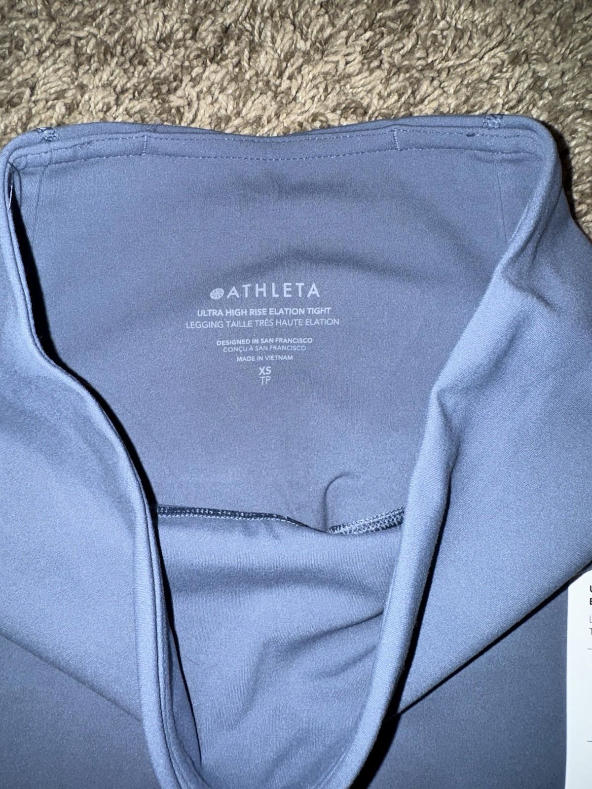 Athleta XS Elation Ultra High Rise Tight Leggings, FULL Length NEW MSRP $89