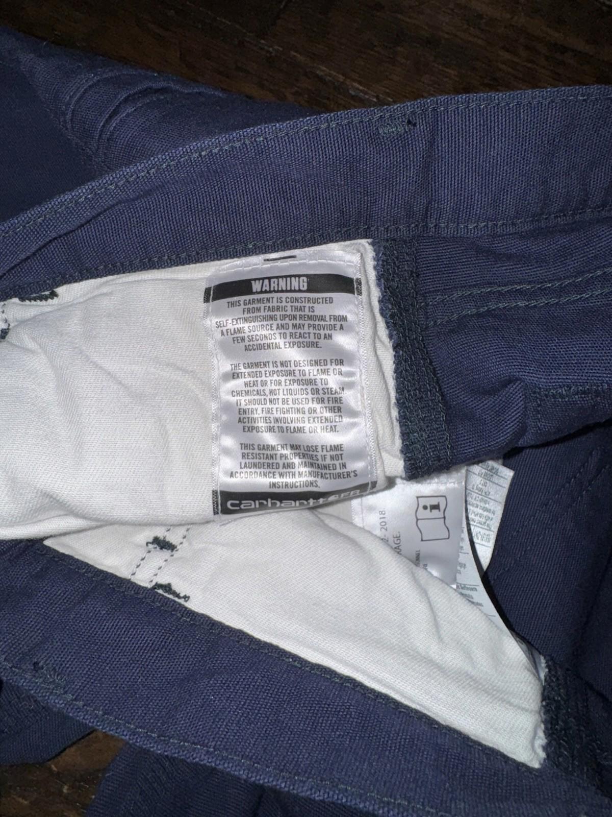 NEW CARHARTT FLAME RESISTANT LOOSE FIT-CANVAS 5-POCKET UTILITY WORK PANT