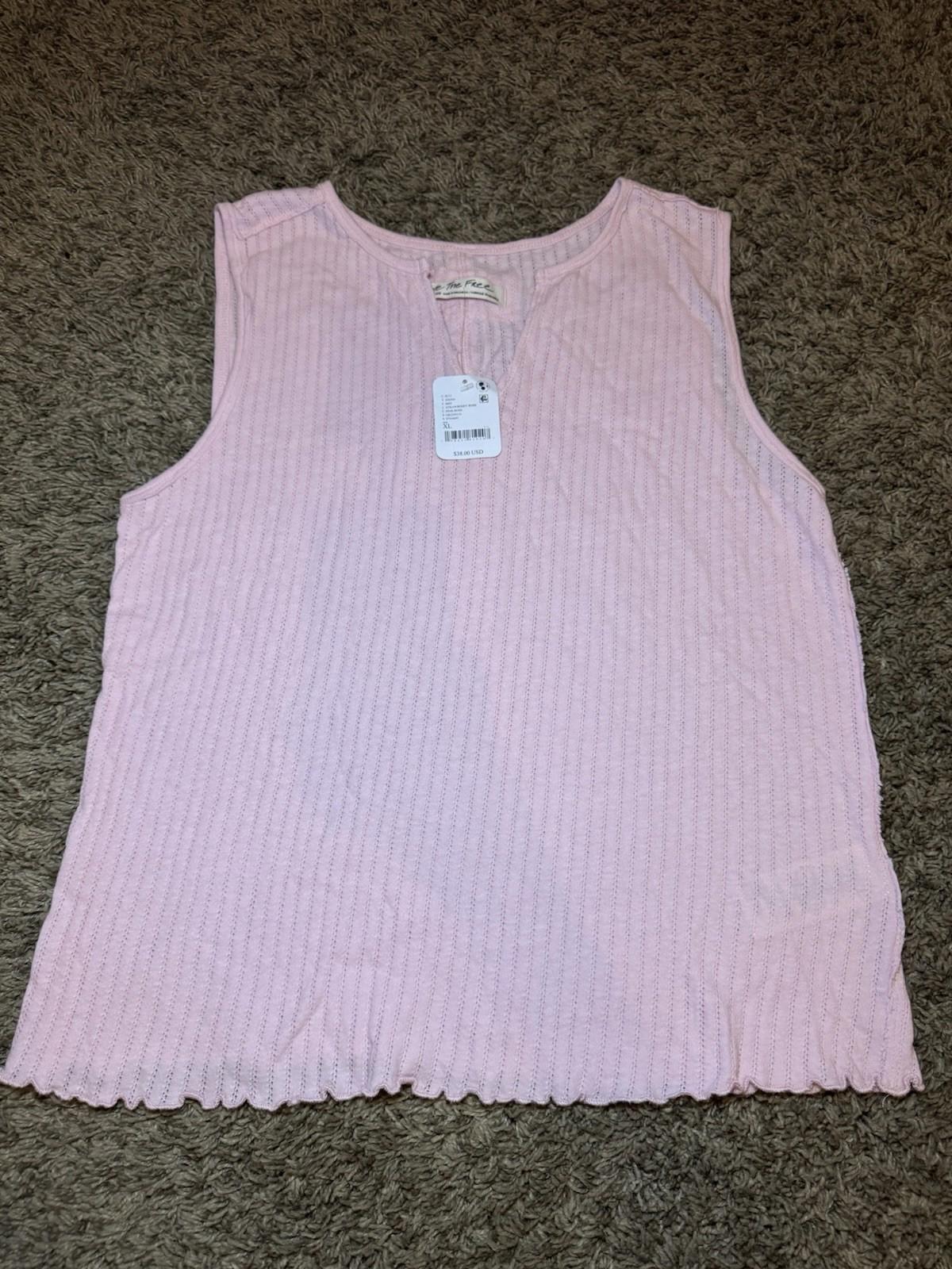 NWT FREE PEOPLE Care FP Day Off Tank Top Rose Pink XL