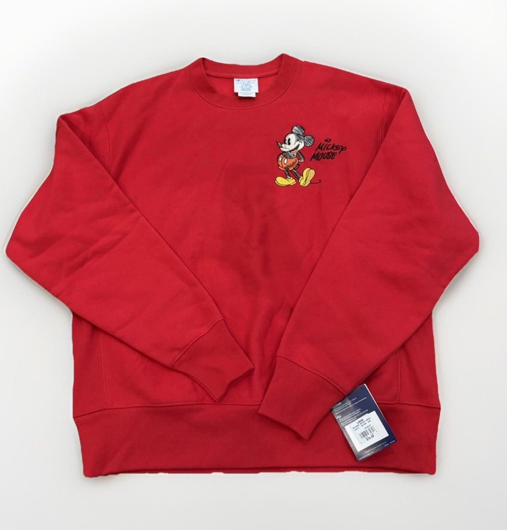 Adult S Champion Reverse Weave Disney Mickey Mouse Crewneck Sweatshirt NEW