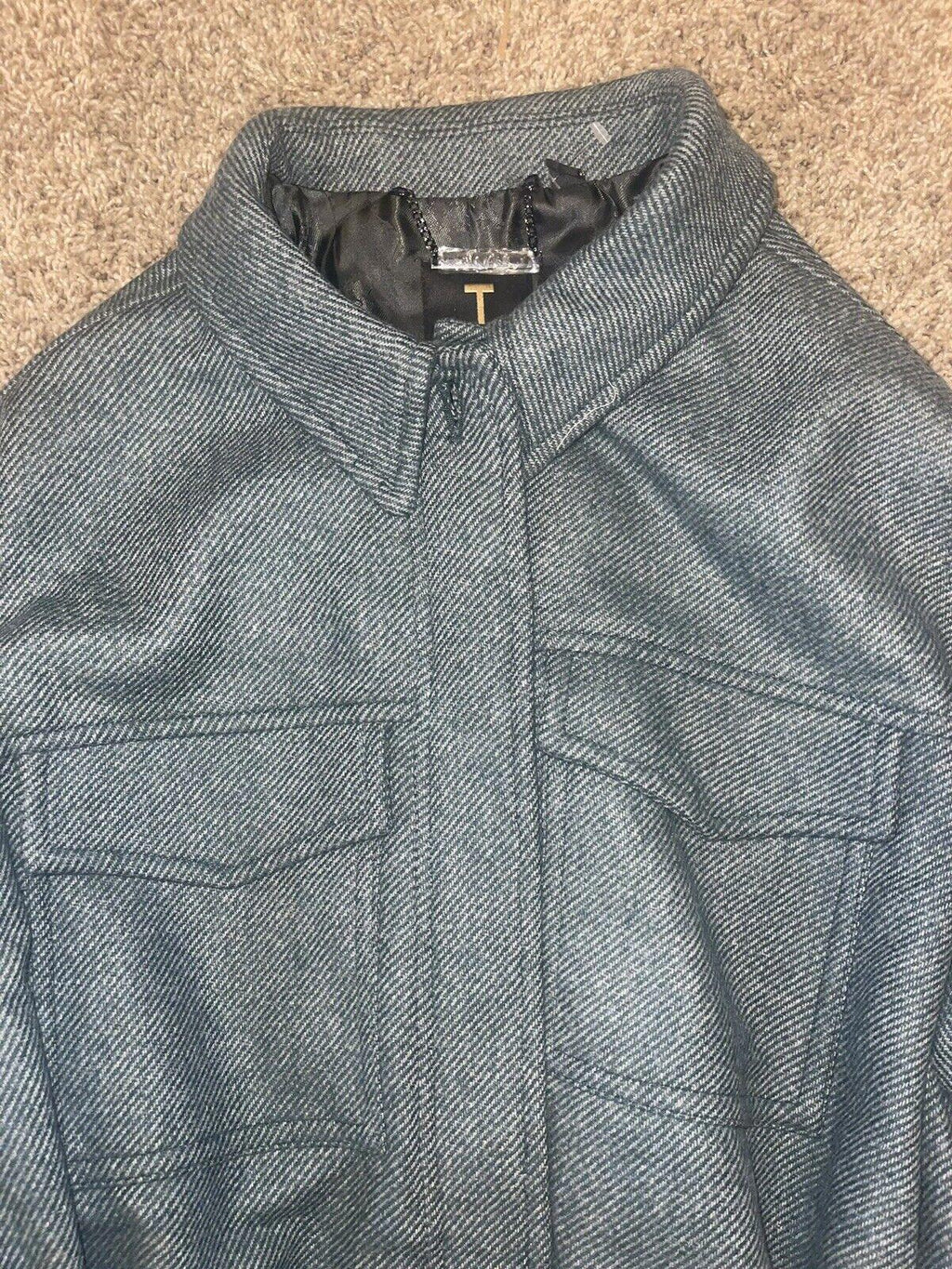 TED BAKER Wool Blend Emerii Belted Oversized Shacket Sz6