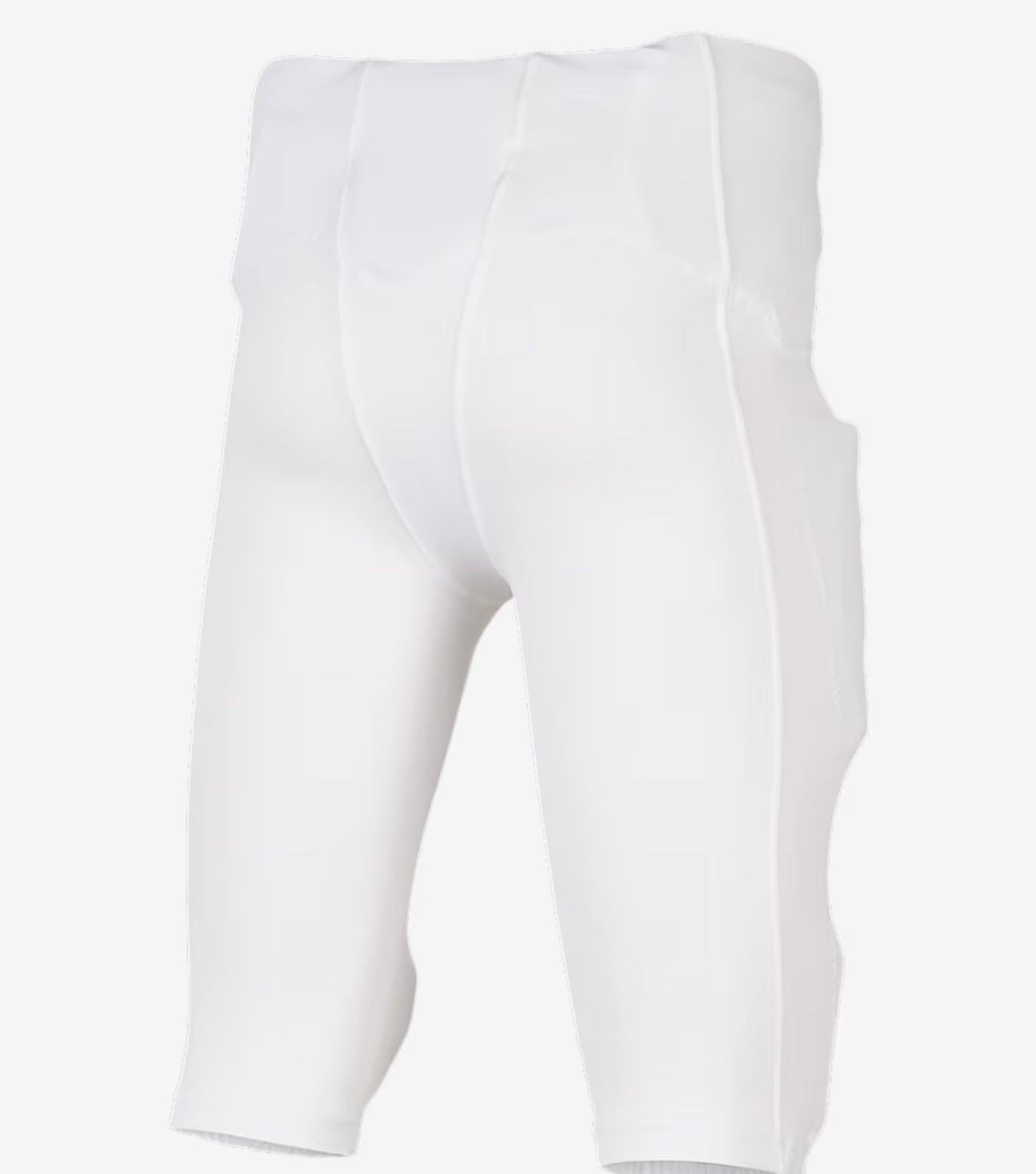 NEW $67 NIKE TEAM VAPOR VARSITY FOOTBALL 3/4 PANTS WHITE/BLACK 908728-100 SMALL