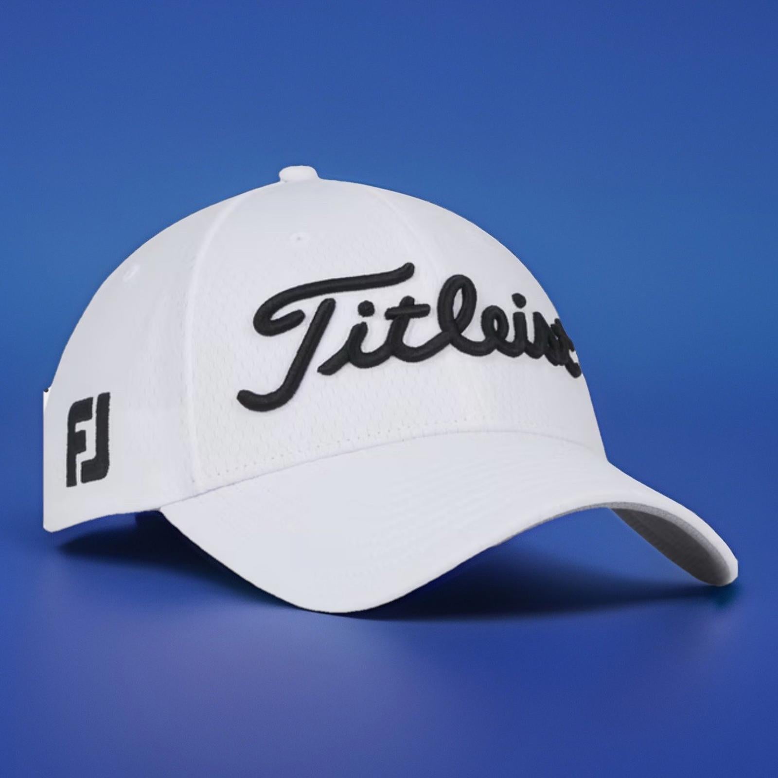 NEW! Titleist Golf Tour Elite  Hat/Cap - White with Black NWT