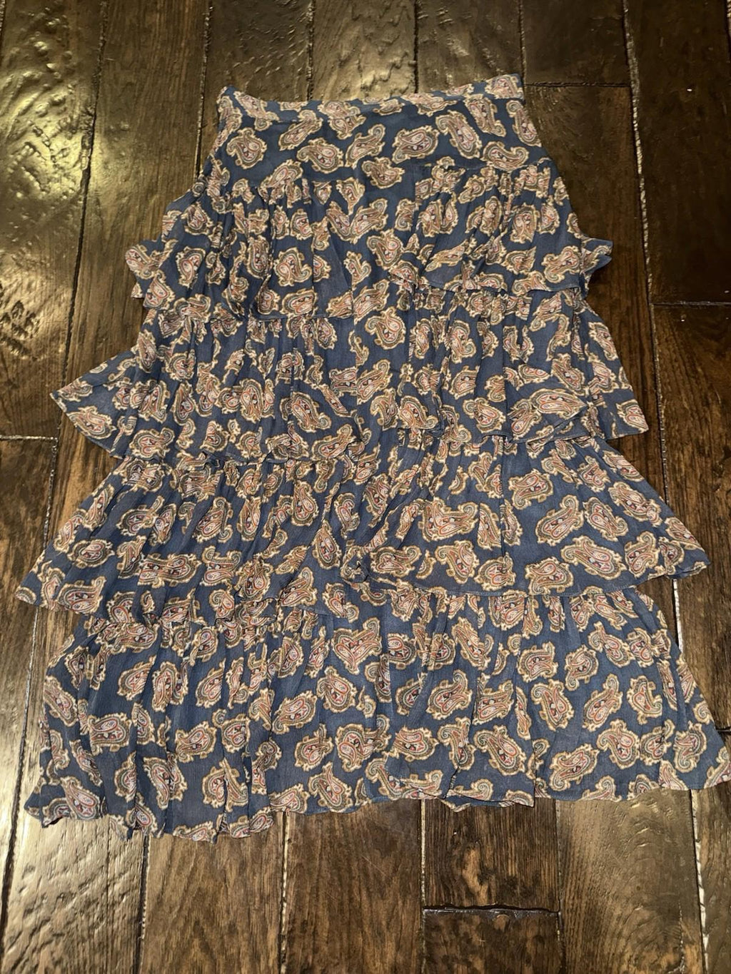 NEW! Women's Brooks Brothers Tiered Skirt in Paisley Chiffon NWT