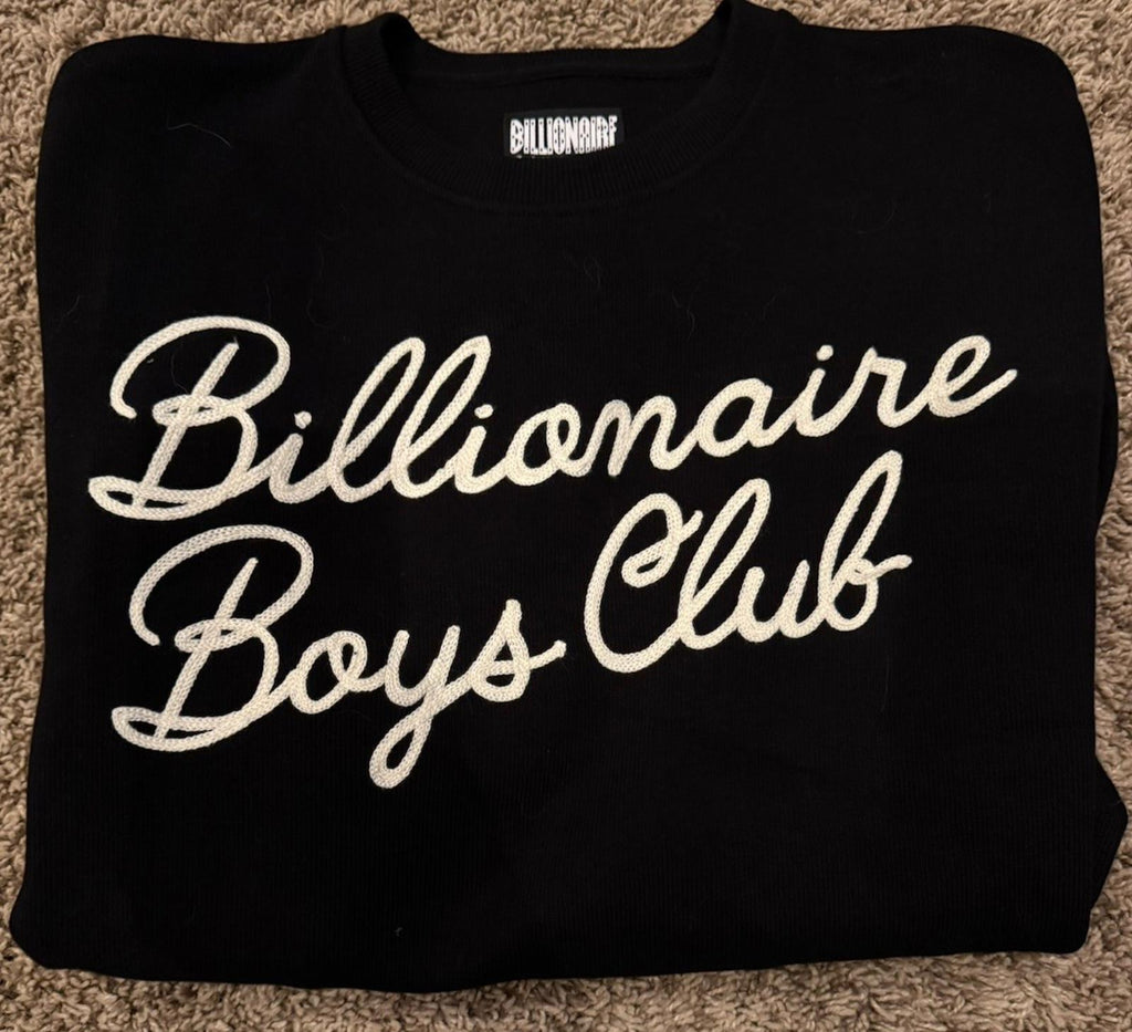BILLIONAIRE BOYS CLUB BBC SIGNATURE CREWNECK Black NWT MED