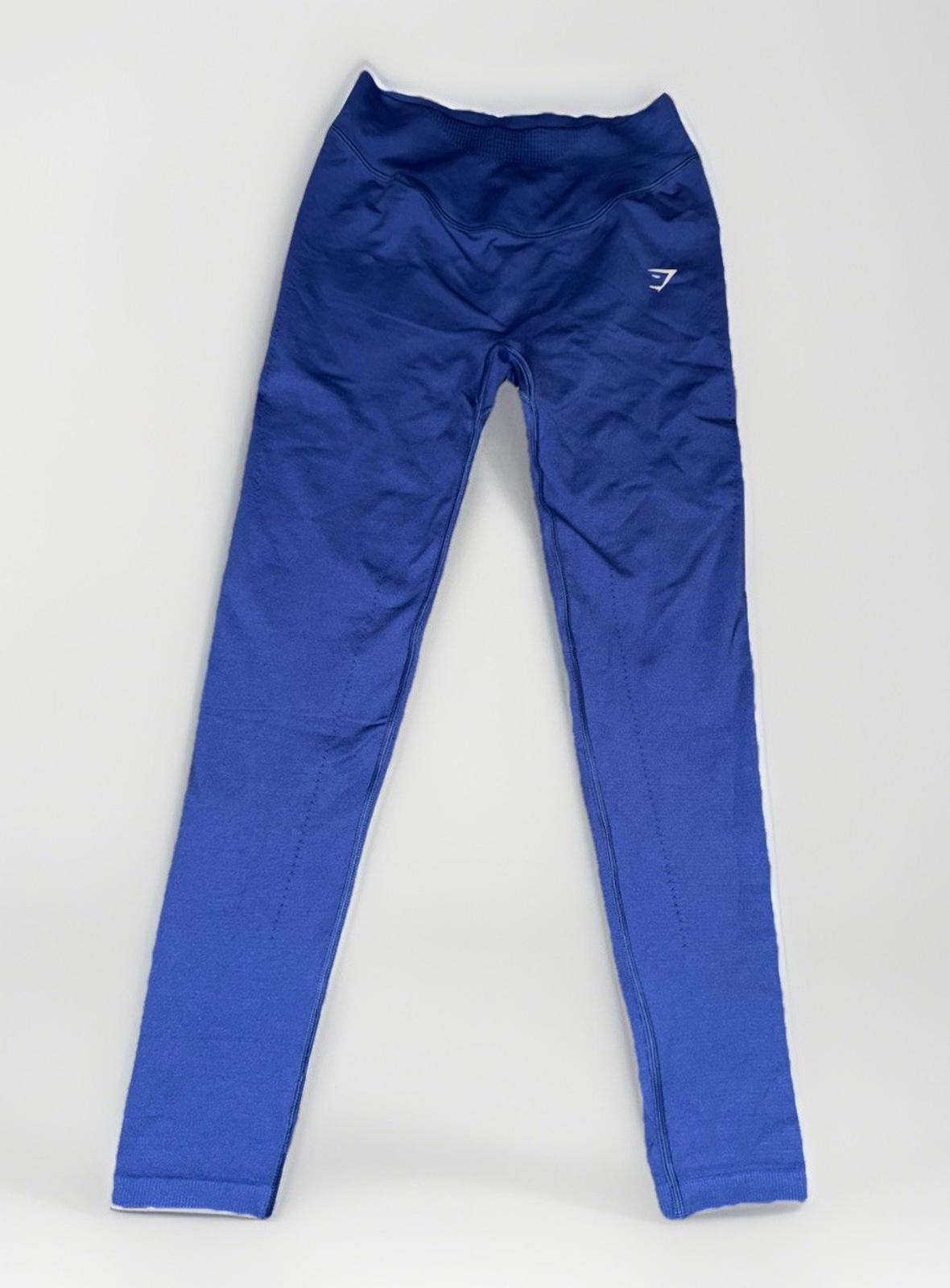 Gymshark Sweat Seamless Leggings Small BLUE High Waisted Workout Athletic NWOT
