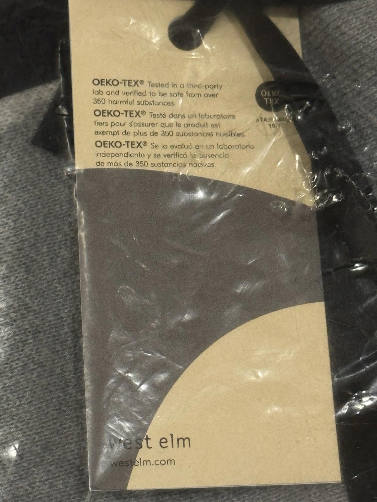 New WEST ELM NEW UNTOUCHED JETE MANTA THROW Brook 50x60