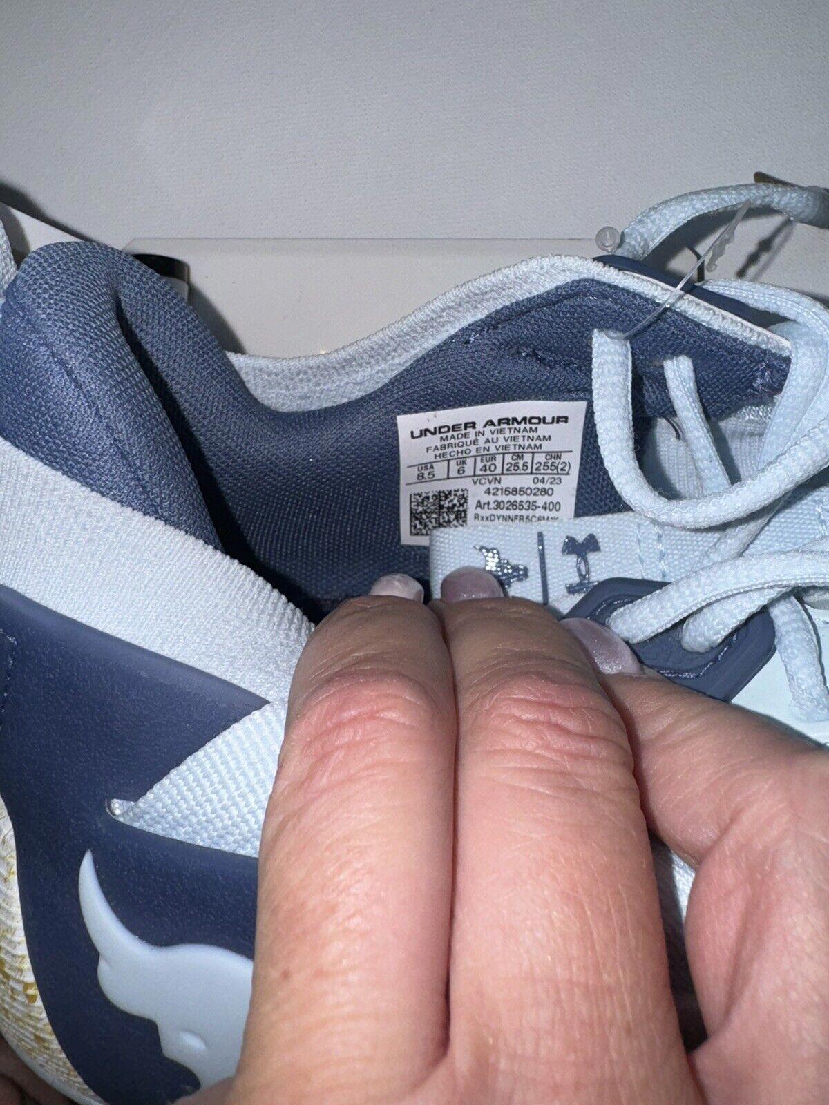 Under Armour Shoes Project Rock Cross Training Blue 3026535-400 Women Size 8.5