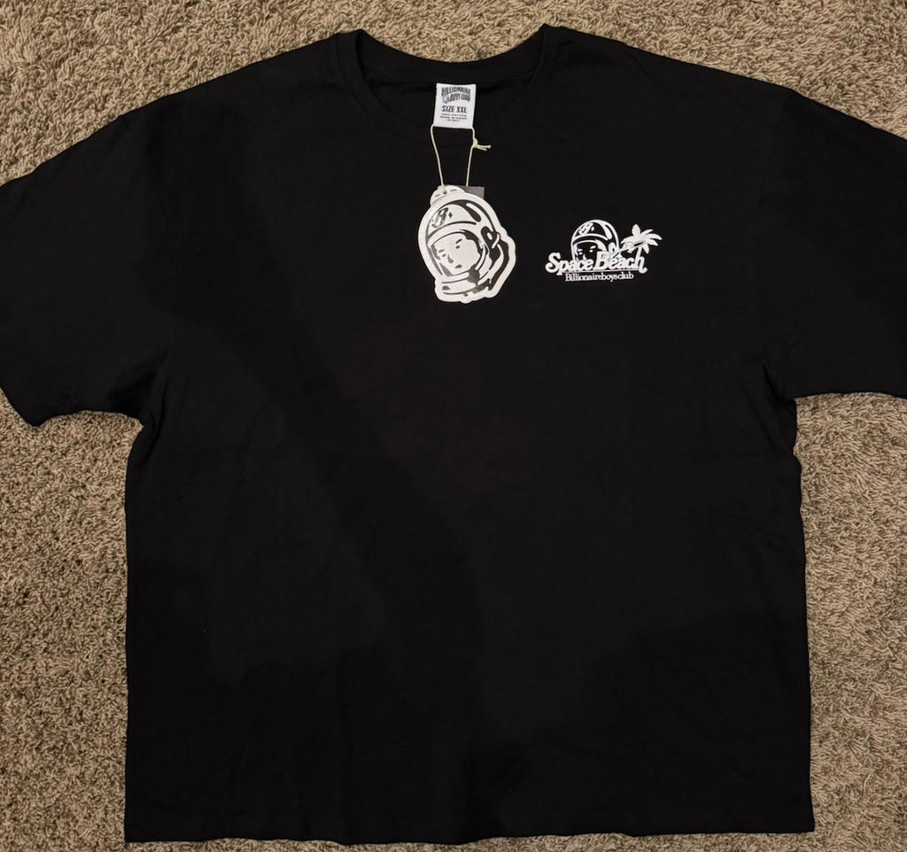 NEW! Billionaire boys club Space beach SS Black Tee XL NWT